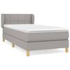 vidaXL Cama com molas/colch&atilde;o 100x200 cm tecido cinzento-claro