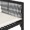 vidaXL 11 pcs conjunto de jantar p/ jardim c/ almofad&otilde;es vime PE preto