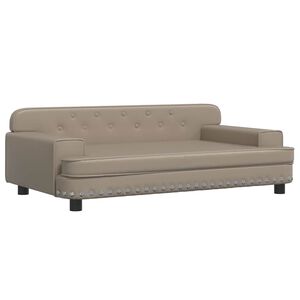 vidaXL Cama para c&atilde;es 90x53x30 cm couro artificial cappuccino