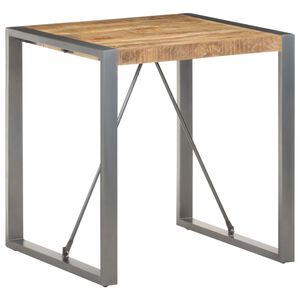 vidaXL Mesa de jantar 70x70x75 cm madeira de mangueira &aacute;spera maci&ccedil;a