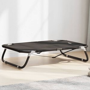 vidaXL Cama para c&atilde;es dobr&aacute;vel tecido oxford e a&ccedil;o antracite