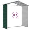 vidaXL Abrigo de jardim 191x640x198 cm aço galvanizado verde