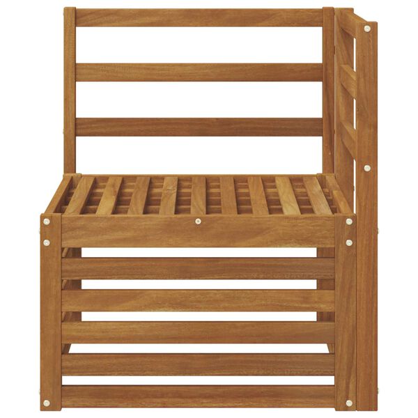 vidaXL Sof&aacute; de Canto Outdoor Madeira S&oacute;lida de Ac&aacute;cia Natural