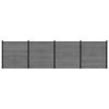 vidaXL Conjunto de Cercas 699 x 186 cm WPC e Alum&iacute;nio Cinzento