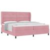 vidaXL Cama Box com cabeceira Manual Rosa 200 x 200 cm Veludo