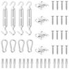 vidaXL 12 pcs conjunto de acess&oacute;rios p/ para-sol vela a&ccedil;o inoxid&aacute;vel