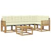 vidaXL Conjunto de Sof&aacute;s para Exterior 6 unid. Branco e Creme