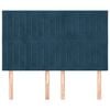 vidaXL Cabeceira Azul Escuro 144x5x118/128 cm Veludo
