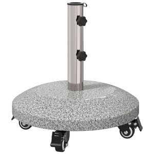 vidaXL Base de Guarda-sol de Granito com Rodas para Poste de 4-5 cm