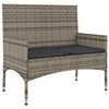 vidaXL 4 pcs conjunto lounge de jardim c/ almofad&otilde;es vime PE cinzento