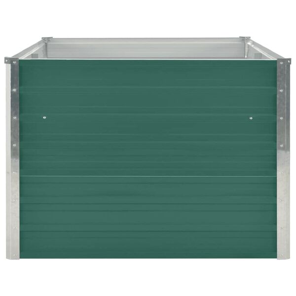 vidaXL Canteiro de jardim elevado 160x80x45 cm aço galvanizado verde