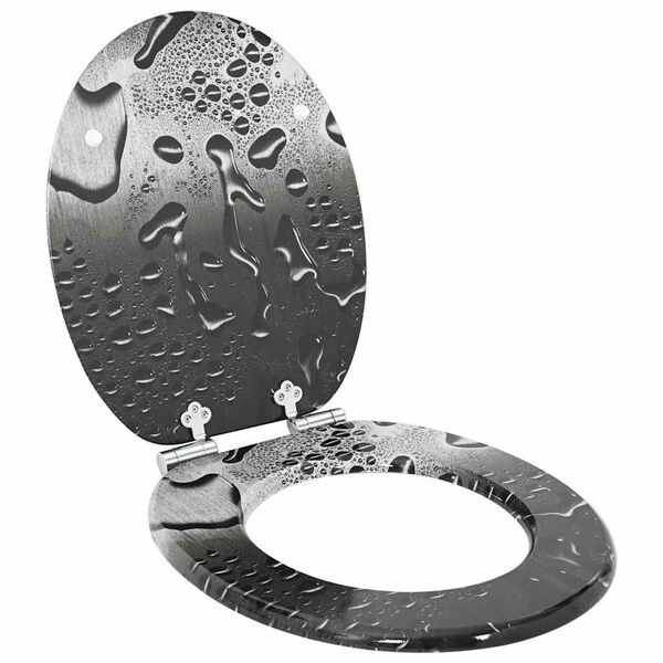 vidaXL Assento de Sanit&aacute;rio com Fechamento Suave Cinzento 44 x 38 cm