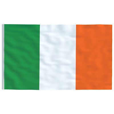 vidaXL Bandeira da Irlanda com mastro de alumínio 4 m