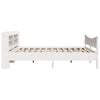 vidaXL Estrutura de cama com cabeceira 180x200cm pinho maci&ccedil;o branco