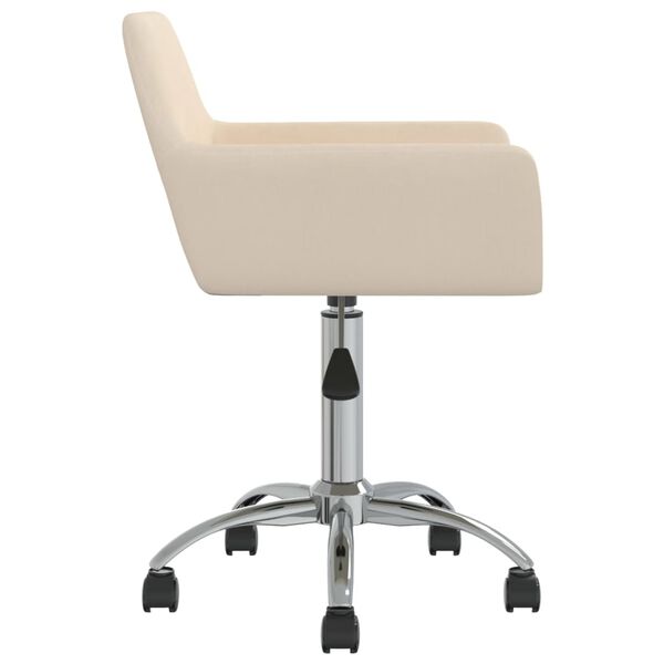 vidaXL Cadeiras de jantar girat&oacute;rias 2 pcs tecido cor creme