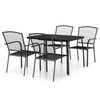 vidaXL 5 pcs conjunto de jantar para jardim a&ccedil;o antracite