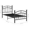 vidaXL Estrutura de cama 100x200 cm metal preto