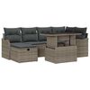 vidaXL Conjunto de Sof&aacute; de Jardim 7 pcs Cinzeto Rattan Sint&eacute;tico