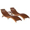 vidaXL 3 pcs espregui&ccedil;adeira c/ mesa de centro madeira ac&aacute;cia maci&ccedil;a
