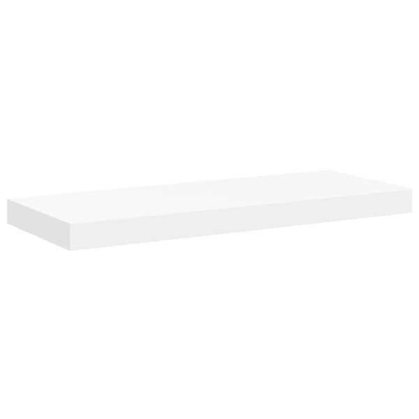 vidaXL Prateleira de parede suspensa 60x23,5x3,8 cm MDF branco