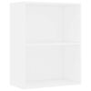 vidaXL Estante com 2 prateleiras 60x30x76,5 cm contraplacado branco