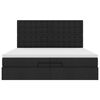 63 / 5,000vidaXL Estrutura de cama otomana com colch&otilde;es tecido preto