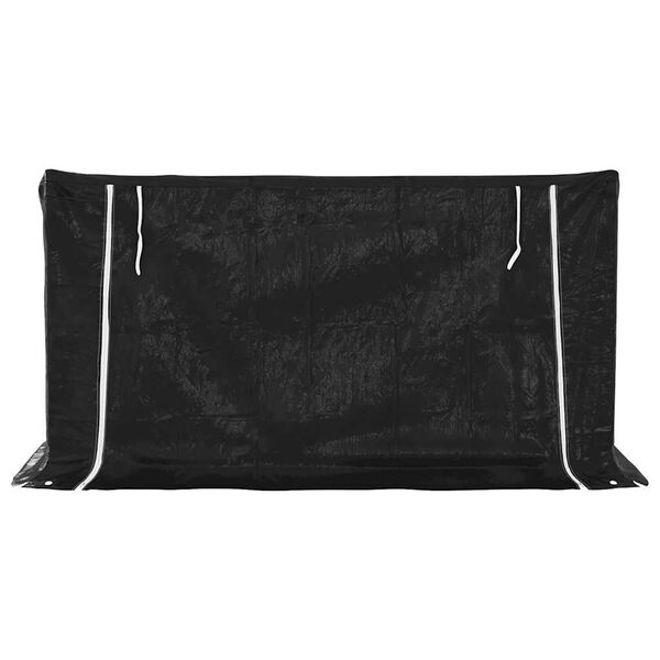 vidaXL Rack de lenha tampa chuva 200,5x100,5x110,5 cm a&ccedil;o galvanizado