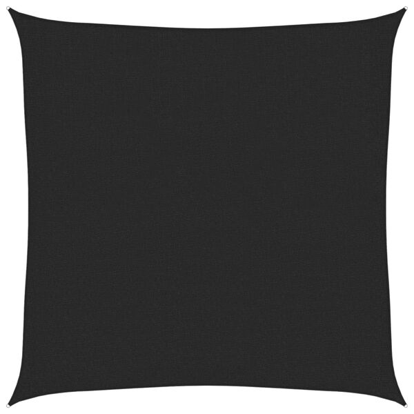 vidaXL Para-sol estilo vela 160 g/m² 3x3 m PEAD preto