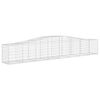 vidaXL Cestos gabi&atilde;o arqueados 2 pcs 400x50x60/80 cm ferro galvanizado