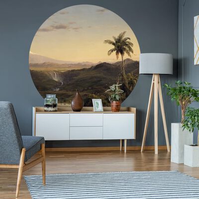 WallArt Papel de parede circular "The Americas" 142,5 cm | vidaXL.pt