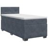 vidaXL Cama box spring com colch&atilde;o Cinzento-Escuro 80 x 200 cm Veludo