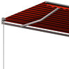 vidaXL Toldo autom&aacute;tico independente 400x300 cm laranja e castanho