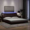 vidaXL Estrutura de cama com LED sem colch&atilde;o Hvar 180x200 cm tecido