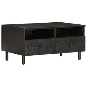 vidaXL Mesa de centro 80x54x40 cm madeira de mangueira maci&ccedil;a preto
