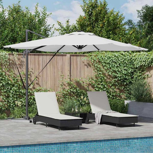 vidaXL Parasol Roma Bege 286 x 285 x 270 cm Alumínio e Poliéster