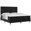 vidaXL Cama Box com colch&atilde;o com cabeceira Preto 180 x 200 cm tecido