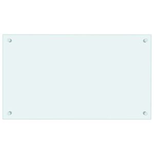 vidaXL Painel anti-salpicos de cozinha 70x40 cm vidro temperado cor leitosa