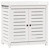 vidaXL Mesa de jardinagem com prateleiras madeira pinho maci&ccedil;a branco