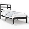 vidaXL Estrutura de cama 100x200 cm madeira maci&ccedil;a preto