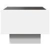 vidaXL Mesa de cabeceira com luzes LED Infinity 40x40x30 cm branco
