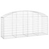 vidaXL Cesto gabi&atilde;o arqueado 200x50x80/100 cm ferro galvanizado