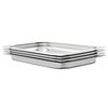 vidaXL Recipientes gastronorm 4 pcs GN 1/1 40 mm a&ccedil;o inoxid&aacute;vel
