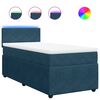vidaXL Cama boxspring com colch&atilde;o 100x200 cm veludo azul
