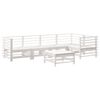 vidaXL 6 pcs conjunto lounge de jardim pinho maci&ccedil;o branco