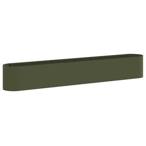 vidaXL Cama de Jardim Elevada Verde-Azeitona 280 x 40 x 40 cm