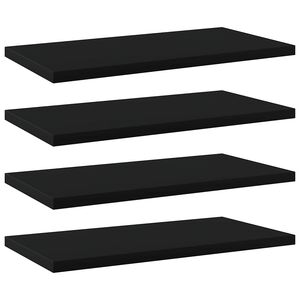 vidaXL Prateleiras para estante 4 pcs 40x20x1,5cm contraplacado preto