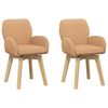 vidaXL Cadeiras de Jantar Girat&oacute;rias 2 pcs Boucl&eacute; Bege 54 x 58 x 87 cm
