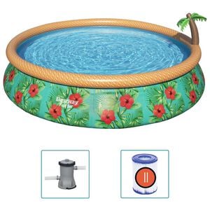Bestway Conjunto piscina insufl&aacute;vel Fast Set Paradise Palms 457x84 cm