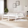 vidaXL Estrutura de cama 140x200 cm madeira maciça branco
