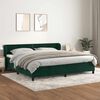 vidaXL Cama com molas/colch&atilde;o 200x200 cm veludo verde-escuro